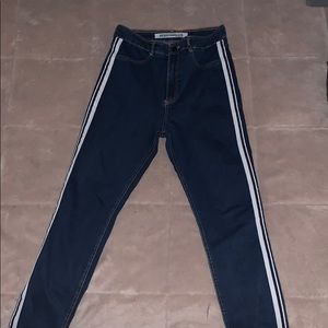high rise dark wash Zara jeans